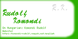 rudolf komondi business card